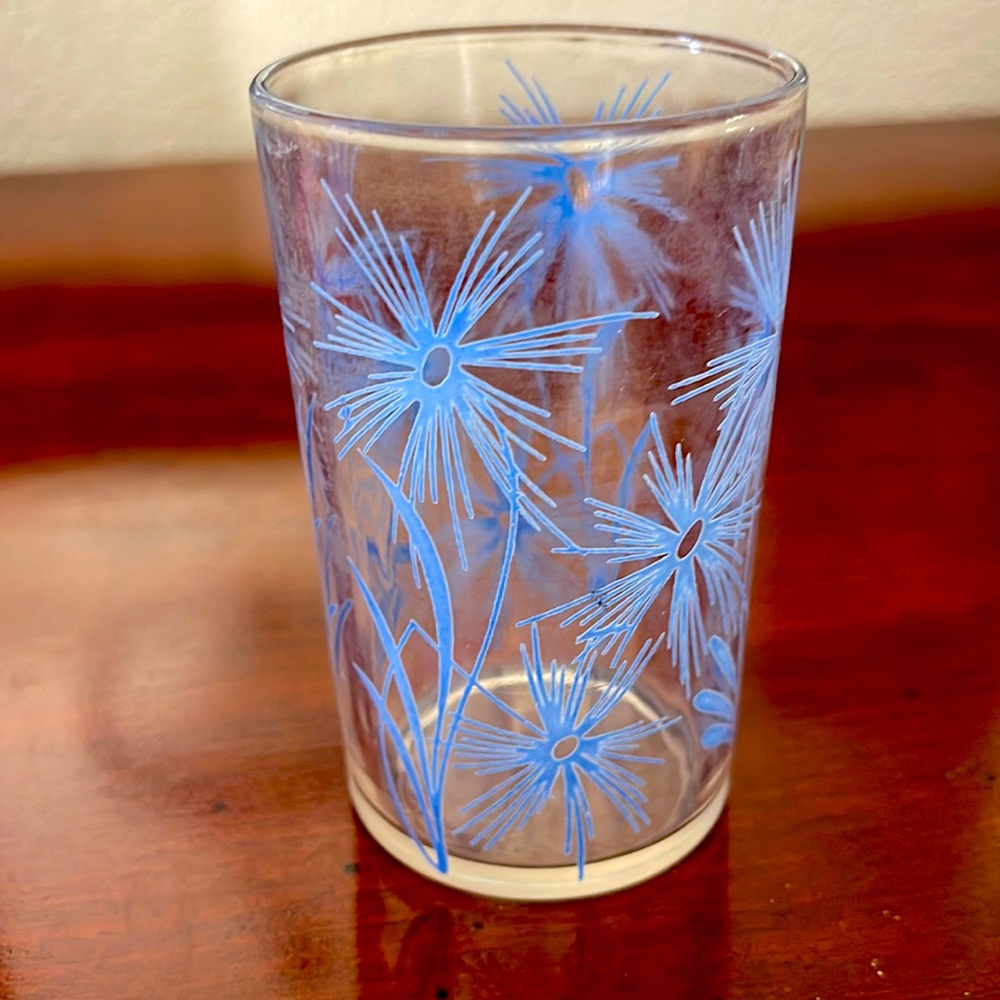 Kraft Cheese Spread ~ Swanky Swig Juice Glass ~ Light Blue Cornflower